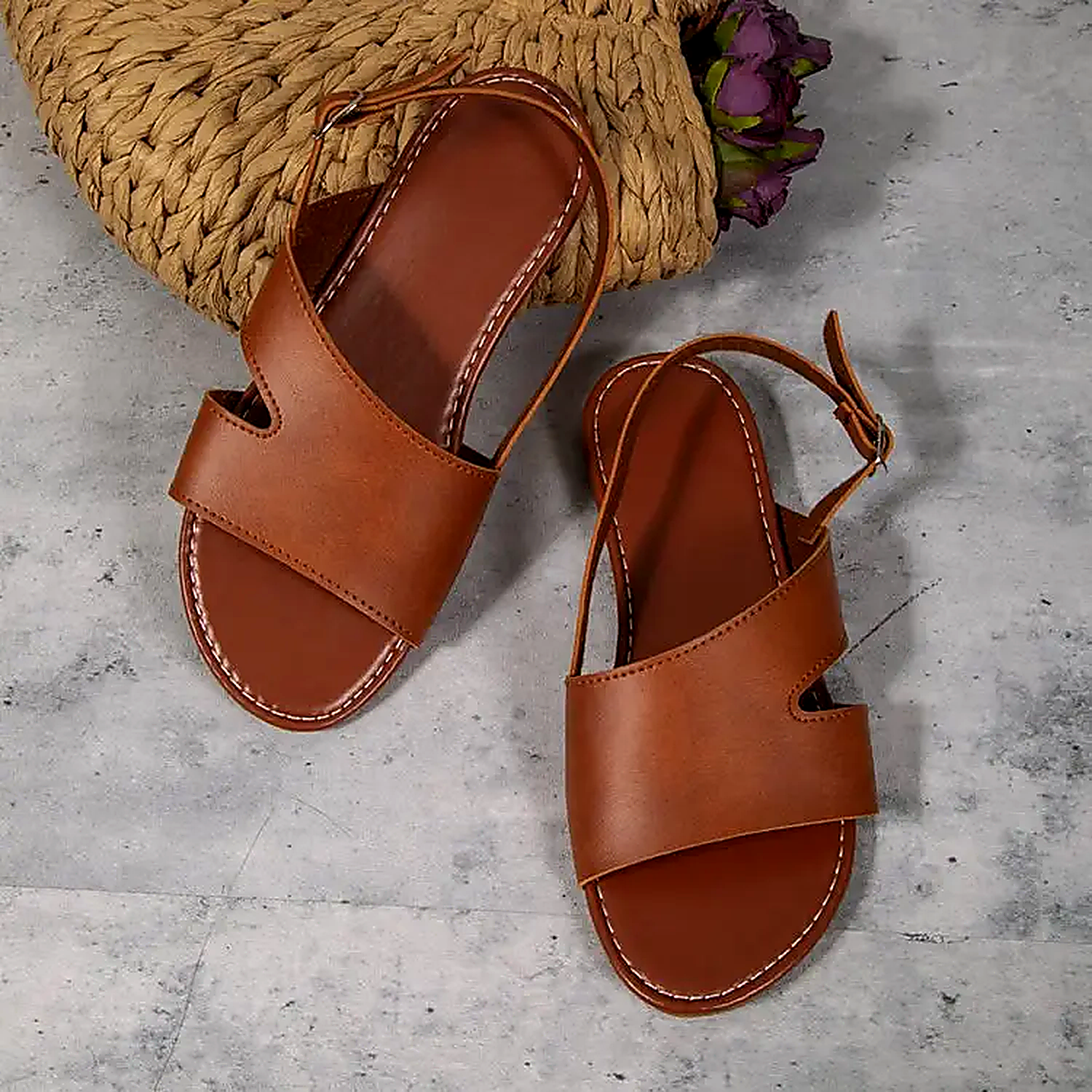 Roselle Leather Sandals