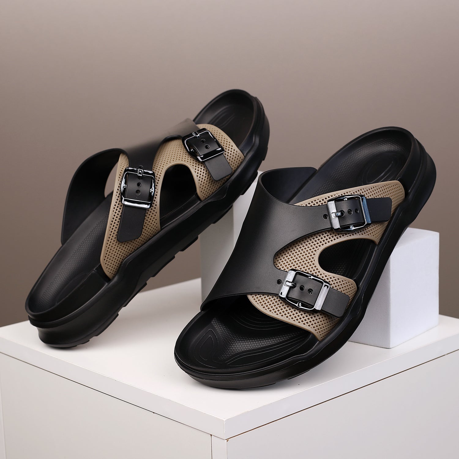 Ostin Double-Buckle Sandals